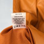 STAUD Siciliy Halter Mini Faux Leather 70s Honey Color Dress Photo 8