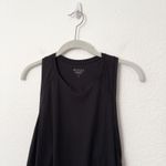 Athleta [] Black Grid Knit Singlet Side Slit Workout Tank Top NWT Size Large L Photo 4