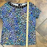 Rafaella  Multicolored Animal Print Short Sleeve Top 1X Photo 3
