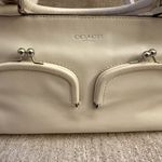 Coach white kisslock top handle satchel bag Photo 4