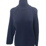 ZARA  Womens Black Ribbed Knit Long Sleeve Turtleneck Pullover Sweater Top Size M Photo 0