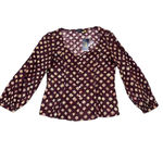 Ralph Lauren Polo  Block-Print Linen‎ Button-Front Top Size 12 Photo 5