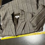 &merci &Merci Blazer Women Medium Tartan Plaid Brown Blue Double Button Preppy Classic Photo 4