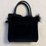 Swankiss Japanese Lolita Black Velvet Fur Gem Crystal Handbag Photo 7