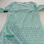 Cabana Life Coastal Cottage Blue 3/4 Sleeve Stretch Shift Dress Pockets SMALL Photo 12