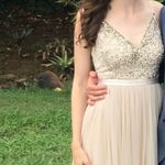 BHLDN Avery Maxi Dress, Oyster Champagne Color, Size 4 Photo 10