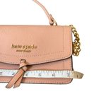 Kate Spade  New York Knott Pebbled Leather Flap Crossbody Bag Pink Chain  Detail Photo 6