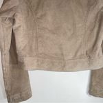 Dollhouse L Suede Leather Jacket Tan Ruffle Coat Photo 8