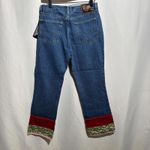 NWT VTG Y2K Jeans Artsy Boho Patchwork Retro Deadstock Mid Rise Size 7/8 Hippie Blue Size M Photo 1