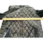 Tommy Hilfiger Quilted Hooded Jacket Black Knit Sleeve Womens Large L Photo 10