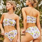 New! Set! Beth Richards Delrey‎ Bikini Top and bottom, 70’s floral bikini, XS Purple Photo 1