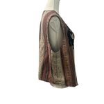Mary Reynolds Design Kokopelli Appliqué Aztec Woven Embroidery Open Vest M USA Brown Size M Photo 2