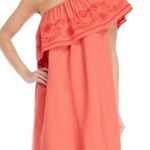 Rebecca Minkoff  XS Hibiscus Red Rita Embroidered One Shoulder Mini Dress Photo 0