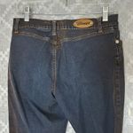 Bongo Flirty Bootcut Jeans Women 9 Blue Brown Metallic Original Comfort Cowgirl Photo 3