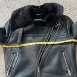 Walter Baker Black Leather Jacket with Silver Zippers Photo 7