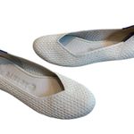 Rothy's The Flat in Salt Honeycomb Round Toe, Sz 9 Silver Photo 2