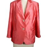 Talbots Women Blazer Silk Sz 22W Red Career Business Office Corporate Workwear Photo 0