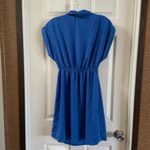 Maude Blue V Neck Collared Short Sleeve Dress size Small Photo 6
