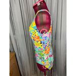 Jantzen one piece swimsuit floral high cut green yellow orange bright Photo 4