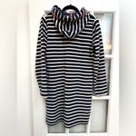 Boden Navy Striped Cotton Terry Cloth Swim Resort Coverup Dress US Size 4 Small Blue Photo 4