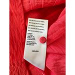 Anthropologie  Della Pleated Waist Shell Top Large Coral Red Coquette Summer Photo 8