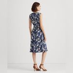 Lauren Ralph Lauren Floral Crepe Dress Blue Navy Size 10 MSRP $145 Photo 2