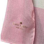 Kate Spade Colorblind Large Shawl Scarf in Pink and White, NWT Photo 3