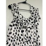 Lane Bryant Beauticurve x Dress Black/White Polka Dot Ruffle Maxi Stretch Photo 3
