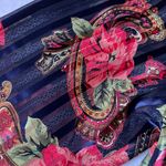 Victoria's Secret Vintage  Gold Label Satin Stripes Pajamas Top Floral Semi-Sheer Photo 9