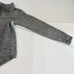 LL Bean Gray Marled Cozy Mixed Knit Pullover Funnelneck Pocket Sweatshirt MEDIUM Photo 11