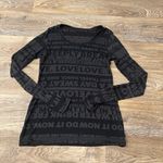 Lululemon  Daily Practice Long Sleeve Discover Manifesto Burnout Top – Black XS Photo 1