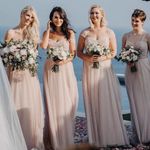 Jenny Yoo Julia Convertible Soft Blush Pale Pink Mesh Tulle Bridesmaid Dress 4 Photo 2