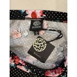 Bobeau NEW  Floral Polka Dot Asymmetrical Skirt LG Ruffle Bloom Dark Romantic Photo 2