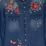 Johnny Was Cara Frayed Westward Denim Shirt NWT RARE Photo 5