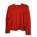 Eileen Fisher  Cotton Roll Neck‎ Knit Sweater Large Orange Cottagecore Fisherman Photo 1