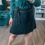 Copper Key Black A-Line Office Wear Work Business Skirt w Polka Dot Tie Size 7 Photo 2