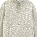 FRNCH Paris Rena Dress Prairie Cottage Dress Button Up Size L Long Sleeve Photo 8