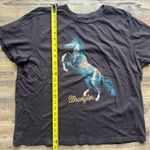 Wrangler  Womens Brown Graphic Short Sleeve Tee Western Horse Size XXL Photo 3