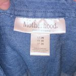 Motherhood Maternity Denim Blue Peplum Shirt Elastic Waist Pockets Photo 6