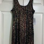 Topshop  Black Mini Dress Green Blue Gold Mermaid Sequin Sleeveless Size US 8 NWT Photo 4