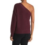 360 Cashmere NWT  Lena One Shoulder Cashmere Sweater in Burgundy Photo 1
