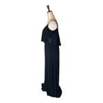 Show Me Your Mumu  Black Chiffon Caitlin Ruffle Maxi Dress‎ Gown Size XXS Photo 6