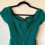 Guess  Berry Lilly jumpsuit wedding guest off shoulder wide leg green summer Photo 4