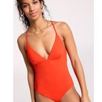 CALIA Women's Swim Triangle Strappy Back One Piece 16 Fresh Red NWT Photo 0