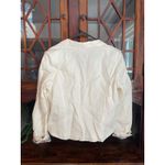 Sundance  Womens Linen Blend Blazer Floral Accent Cuff Jacket‎ Size M Photo 1