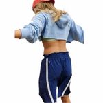 Free People Movement Navy Blue & White Champ Is Here Shorts size Large Photo 4