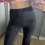 Black Bead Black Flared Pants- Suede feeling. Photo 3