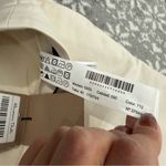 Massimo Dutti NWT Cotton Blend Wide Leg Trousers In Cream Size 8 Photo 8