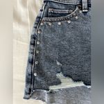 Hollister  Studded Acid Wash Button Fly Distressed High-Rise Shorts Y2K Size 25 Photo 3