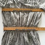 LASCANA Gray White Tie Dye Maxi Dress Carmen Neck Smocked Waist Slit Boho Sz M Size M Photo 5